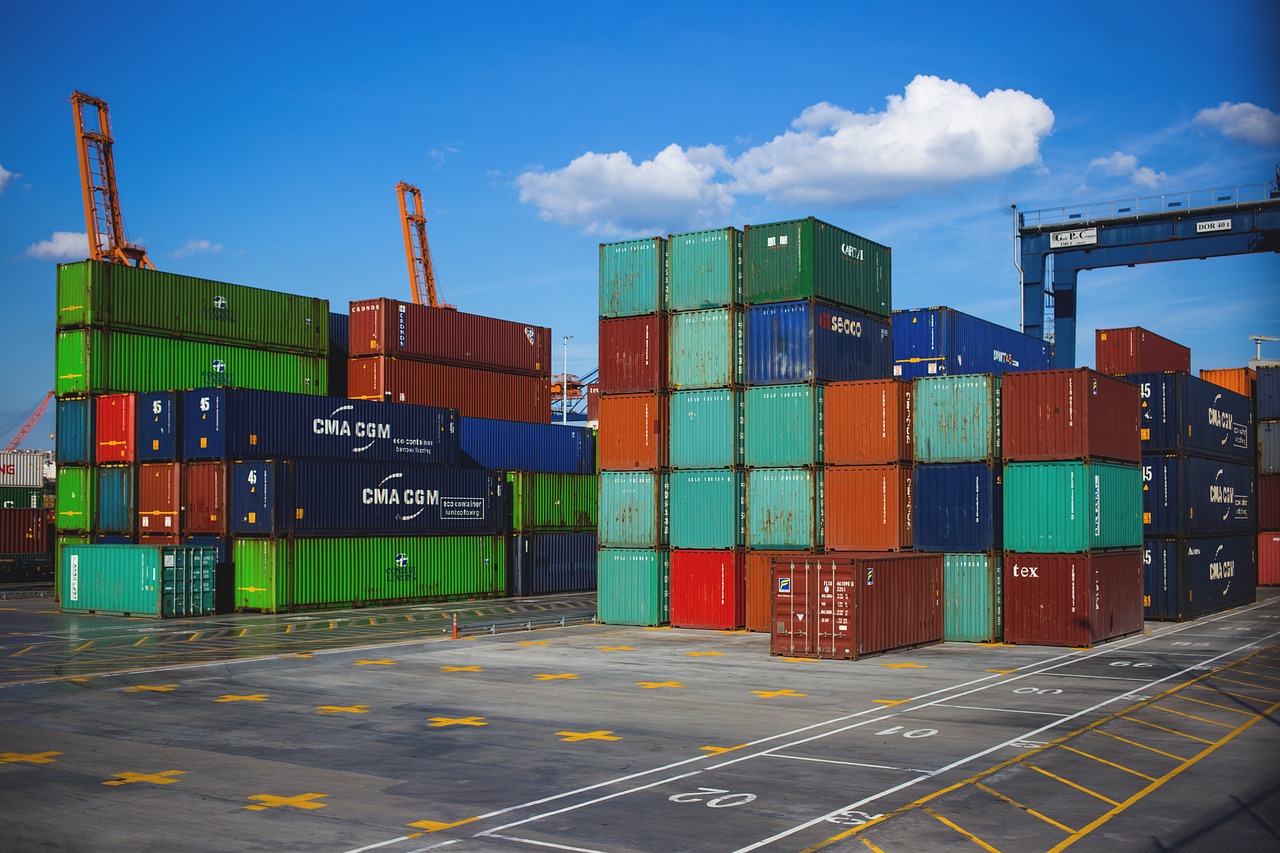 Cargo shipping port representing international trade finance with Africa